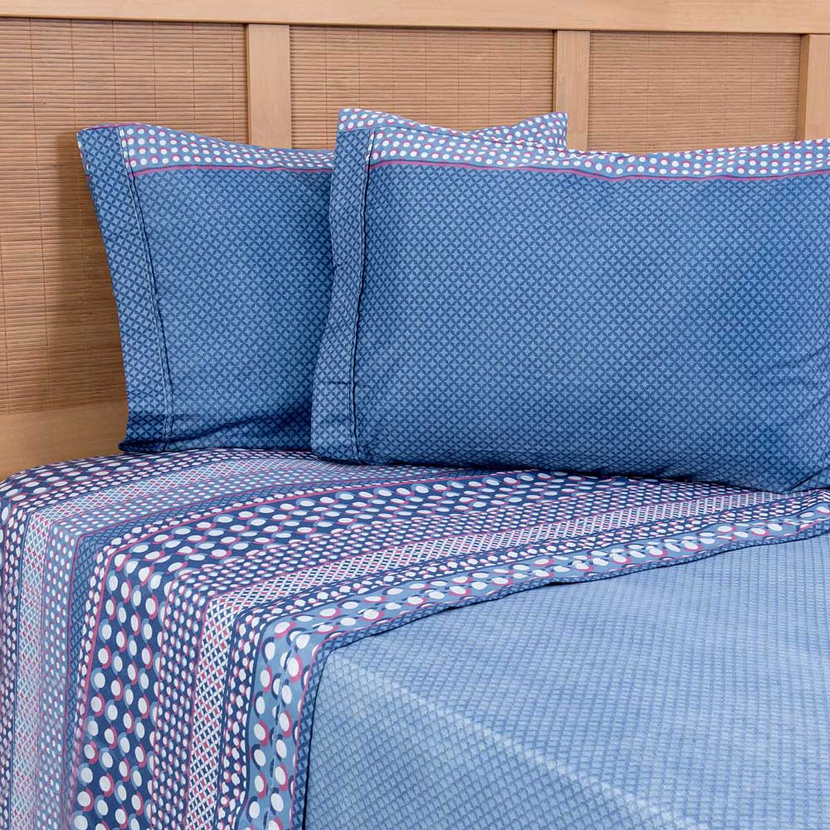 Juego de Sábanas Estampado Plumetti 2 Plazas Oak
