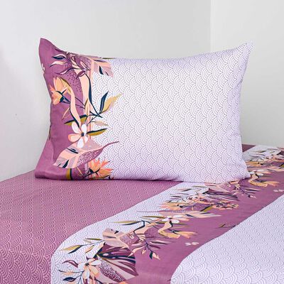 Imagen 1 del producto Juego de Sábanas American Family 144 Hilos 1,5 Plazas Kendari Morado