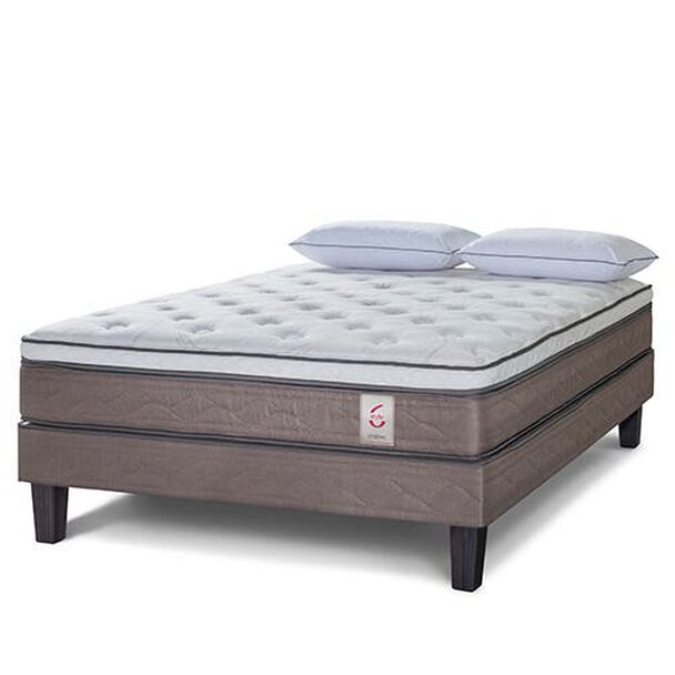 Cama Europea Rosen 2 Plazas New Style 6 + 2 Almohadas Extra