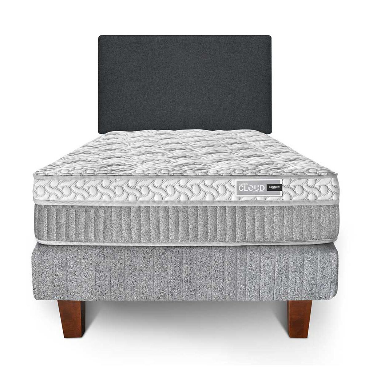 Cama Europea Cannon 1,5 Plazas Hybrid Cloud