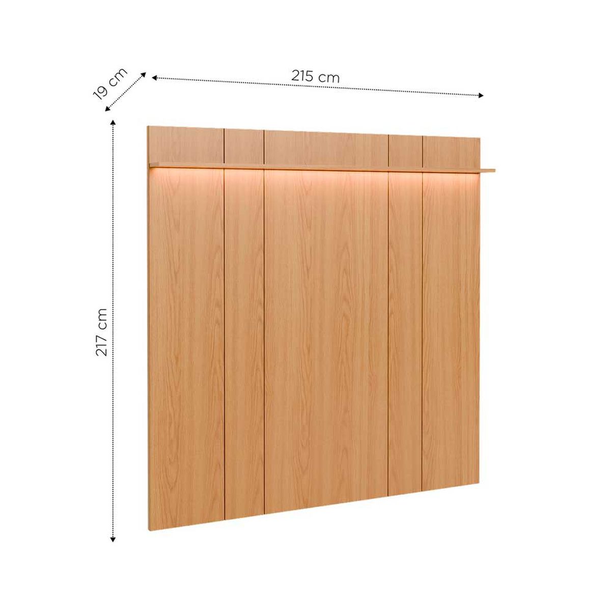 Panel TV Decocasa Neon Float hasta 80" Carvalho