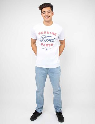 Imagen 2 del producto Polera Ford Manga Corta Hombre Icono Blanco, Negro