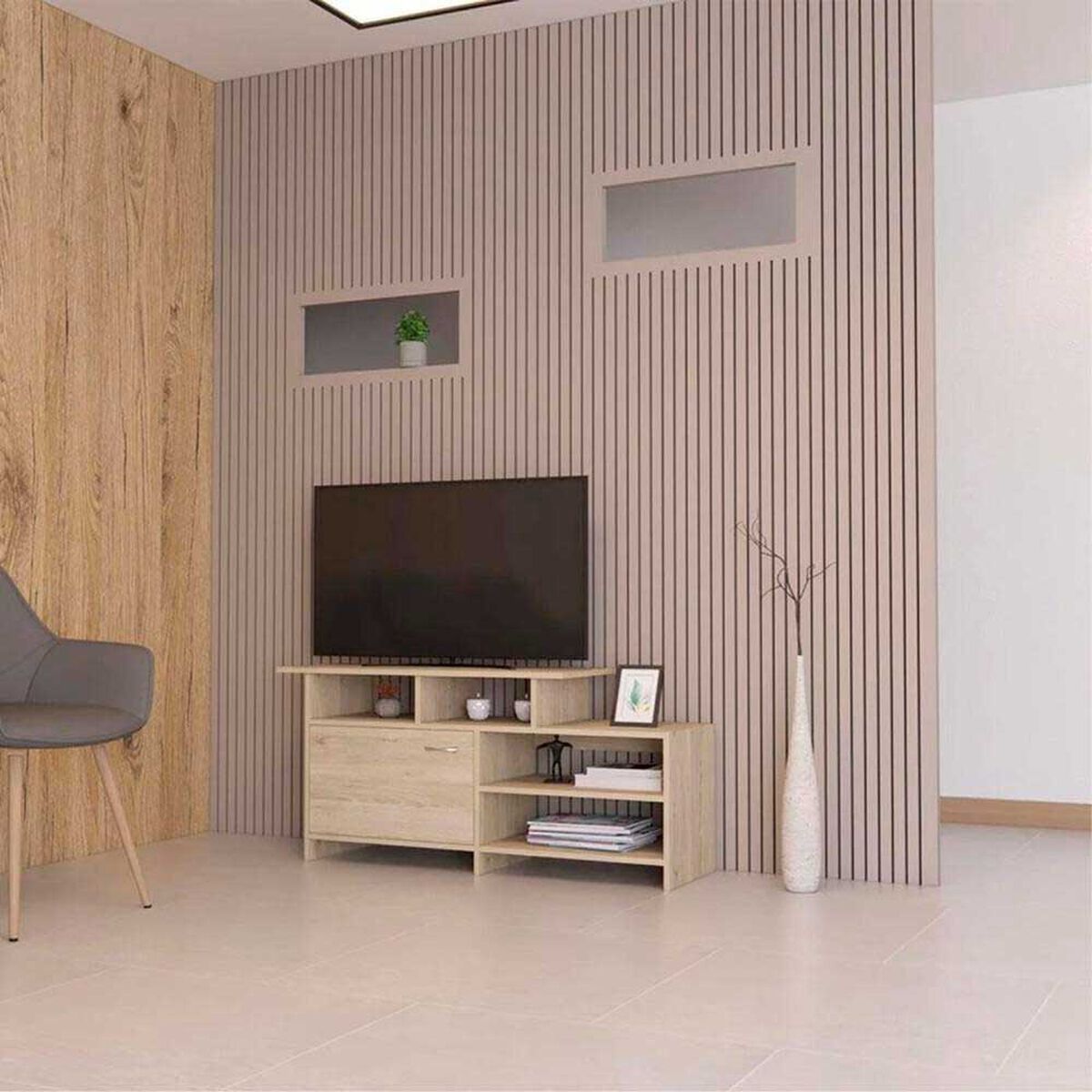 RACK TV 40" LIMA 1 PUERTA ROVERE