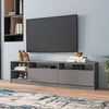 Rack TV Vekkahome Moyan Hasta 75'' Gris