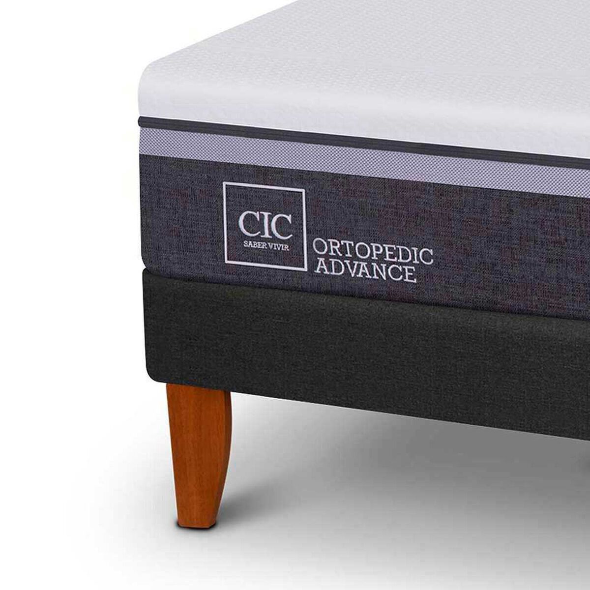 Cama Europea CIC 1,5 Plazas Ortopedic Advance + Almohada Viscoel&aacute;stica