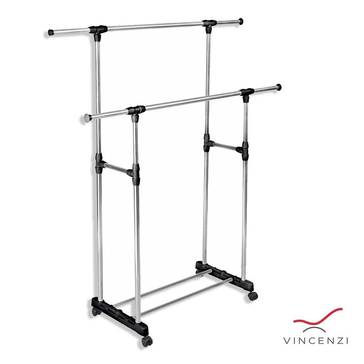 Colgador de Ropa Metálico Vincenzi Doble Tendedero