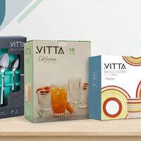 Combo Vajilla 16 Pzs + Set Cuchillería 24 Pzs + Set Vasos 18 Pzs