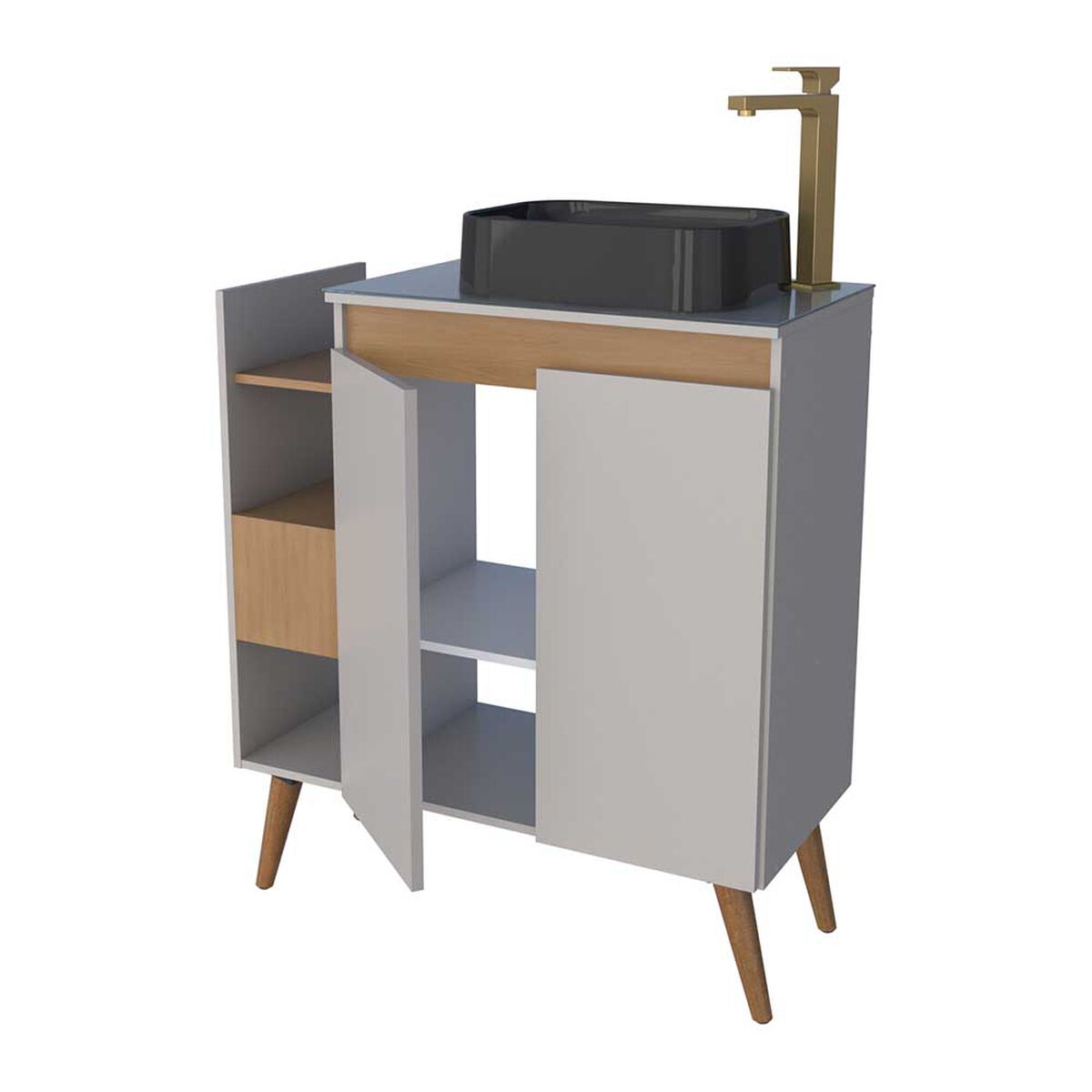 Vanitorio + Lavamanos Vekkahome Lotus 80 Beige