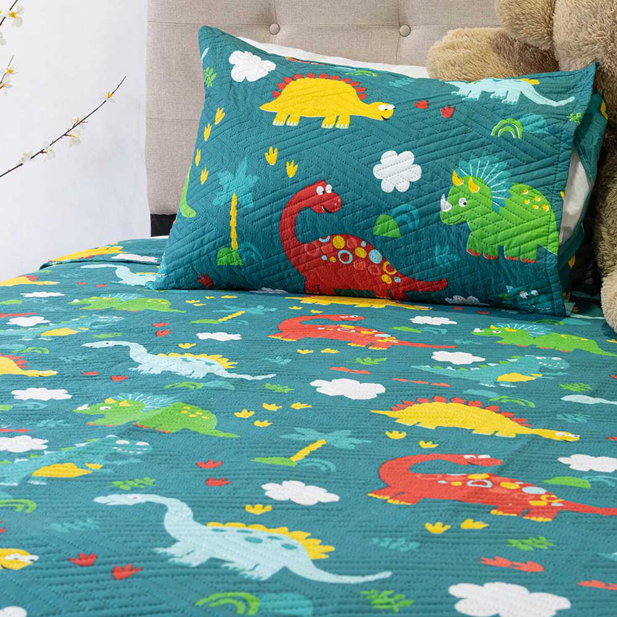 Quilt Doral 1,5 Plazas Origins Dinosaurios
