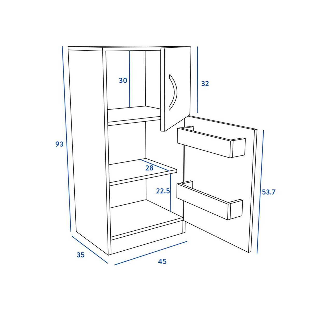 Refrigerador Infantil de Madera CIC Kids Blanco
