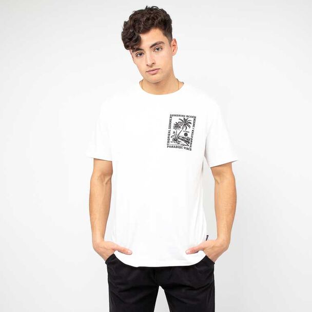 Polera Con Estampado Manga Corta Hombre Cutback