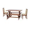 Juego de Comedor Latam Home Sevilla Girona 2 Sillas + 2 Bancas PU Beige
