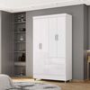 Closet Vekkahome Americano 4 Puertas 2 Cajones Blanca