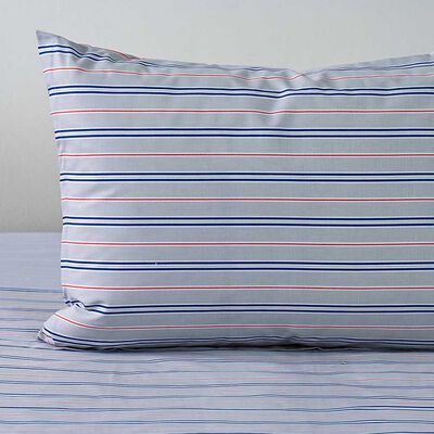 Imagen 2 del producto Juego de Sábanas American Family 1.5 Plazas 144 Hilos Marino Rojo