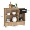 Mueble de Cocina Base Vekkahome Madri 1 Cajón 3 Puertas Negro Café