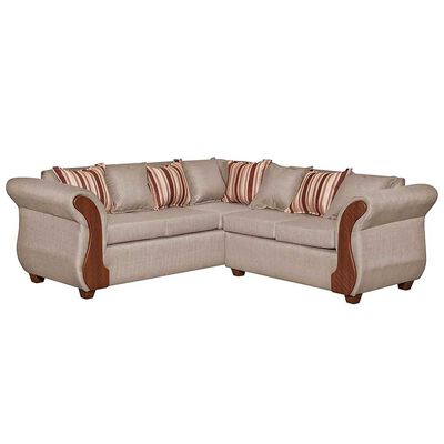 Sofá Seccional Ruzam Mobel Marsella 5 Cuerpos Lino Beige