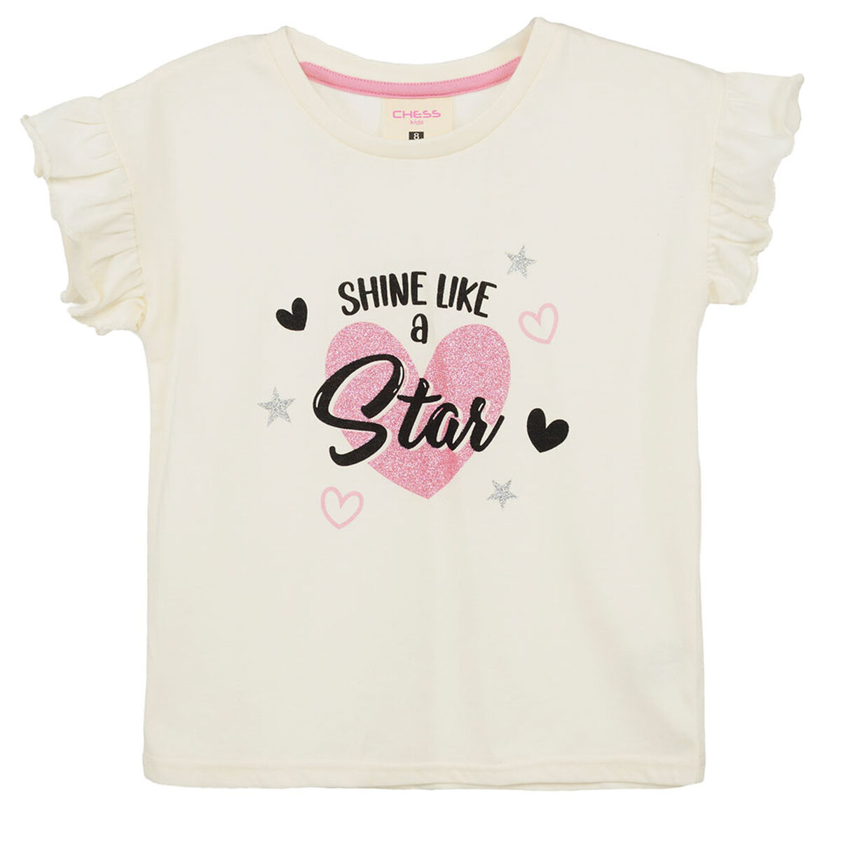 Polera Manga Corta Niña Chess