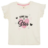 Polera Manga Corta Niña Chess Ecru, Negro, Rosado