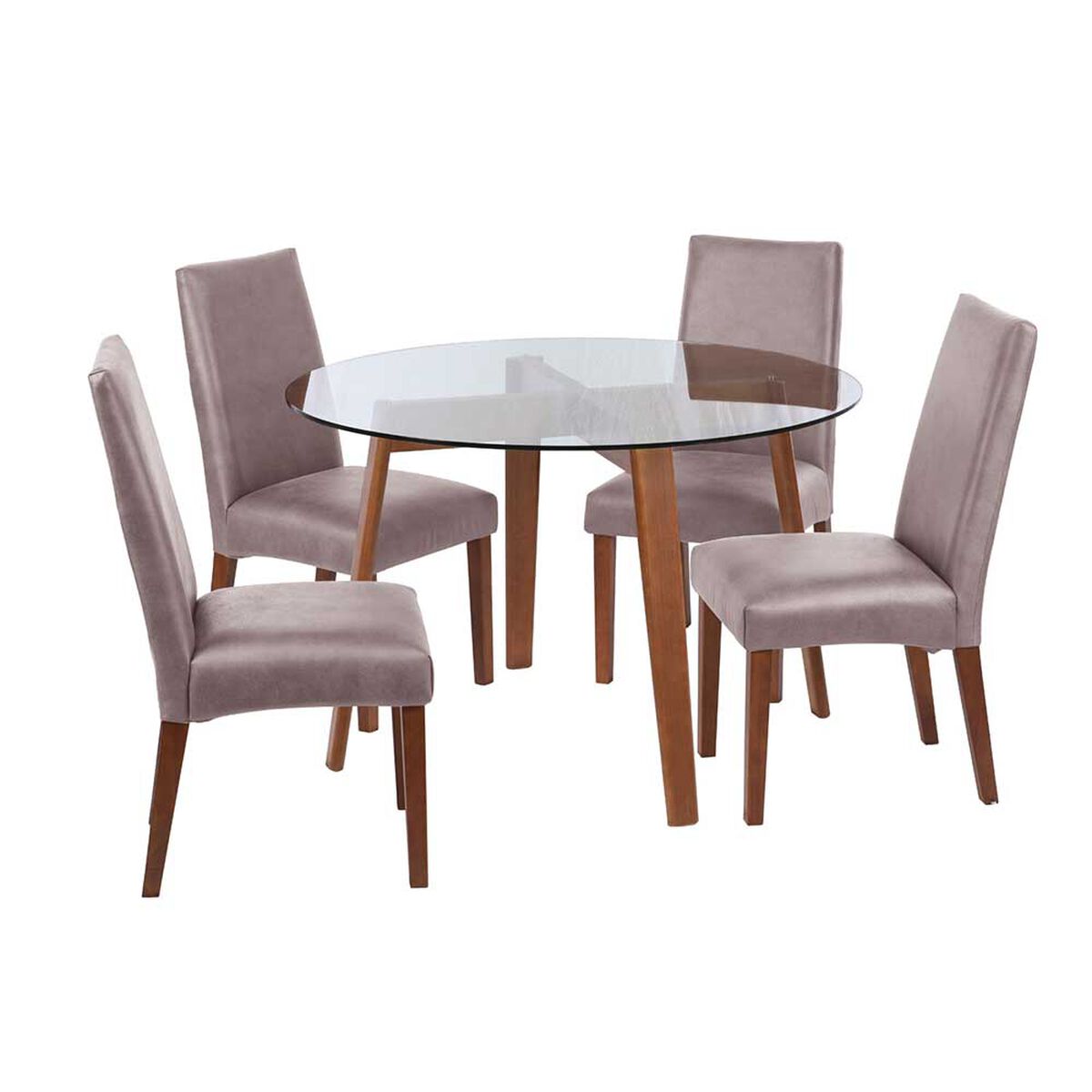 Juego de Comedor Latam Home Valencia 4 Sillas Gris