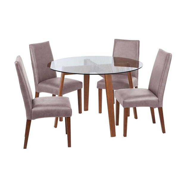 Juego de Comedor Latam Home Valencia 4 Sillas Gris
