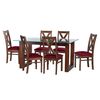 Juego de Comedor Latam Home Pamplona Cadiz 6 Sillas Lino Gris Oscuro