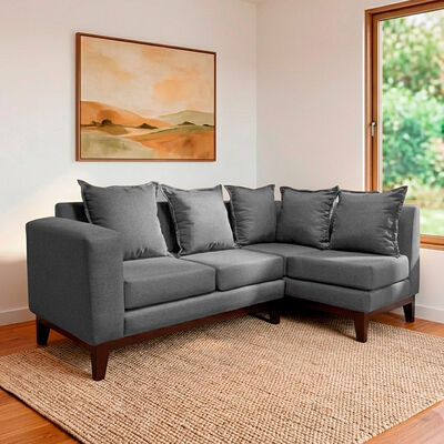 SECCIONAL DERECHO LIVING FACTORY BERLIN 4 CUERPOS GRIS