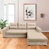 Sofá Seccional Derecho Living Factory Roma 3 Cuerpos Beige