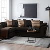 Sofá Seccional Izquierdo Living Factory Mustang 4 Cuerpos Moro
