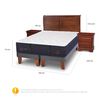 Cama Europea CIC Base Dividida 2 Plazas Grand Premium + Respaldo + Veladores