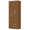 Combo Cama Europea CIC 1,5 Plazas New Titán + Set Maderas Nogal + Clóset Casanova 3 Puertas 2 Cajones + Almohada Celta Imperial Soft