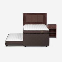 Bed Boxet Rosen 1,5 Plazas Ergo T + Respaldo +  Velador