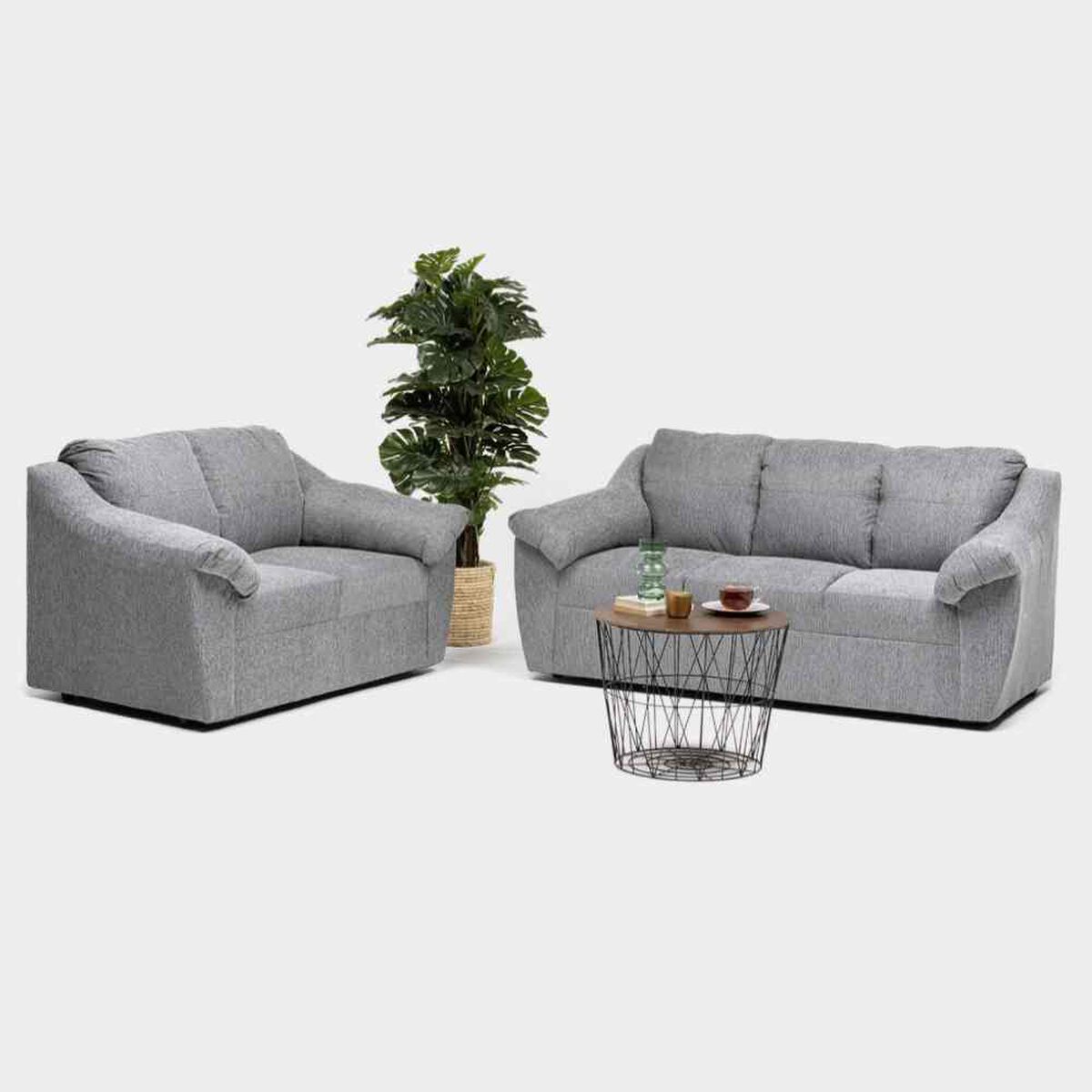 Juego de Living Cabsur Genova 5 Cuerpos Gris