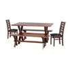 Juego de Comedor Latam Home Sevilla Murcia 2 Sillas + 2 Bancas Cuero Kentucky Negro