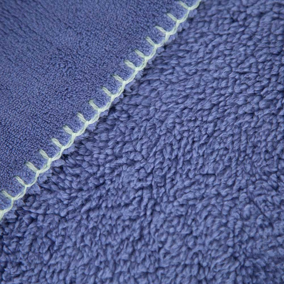 Manta Coral Fleece Sherpa Casanova Kids 125 x 150 cm Liso Azul