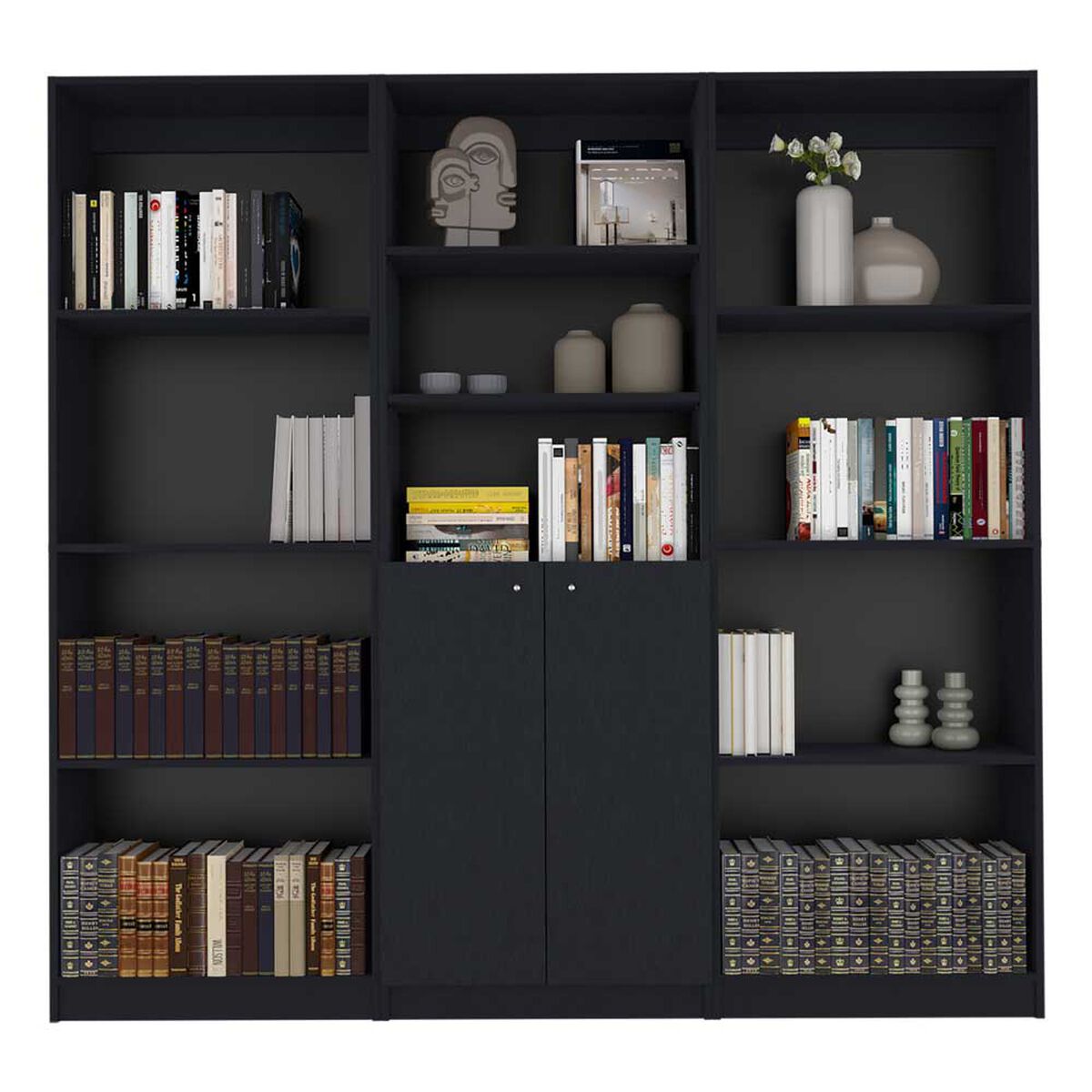 2 Estantes 4 Repisas + Estante 2 Puertas TuHome Home Wengue