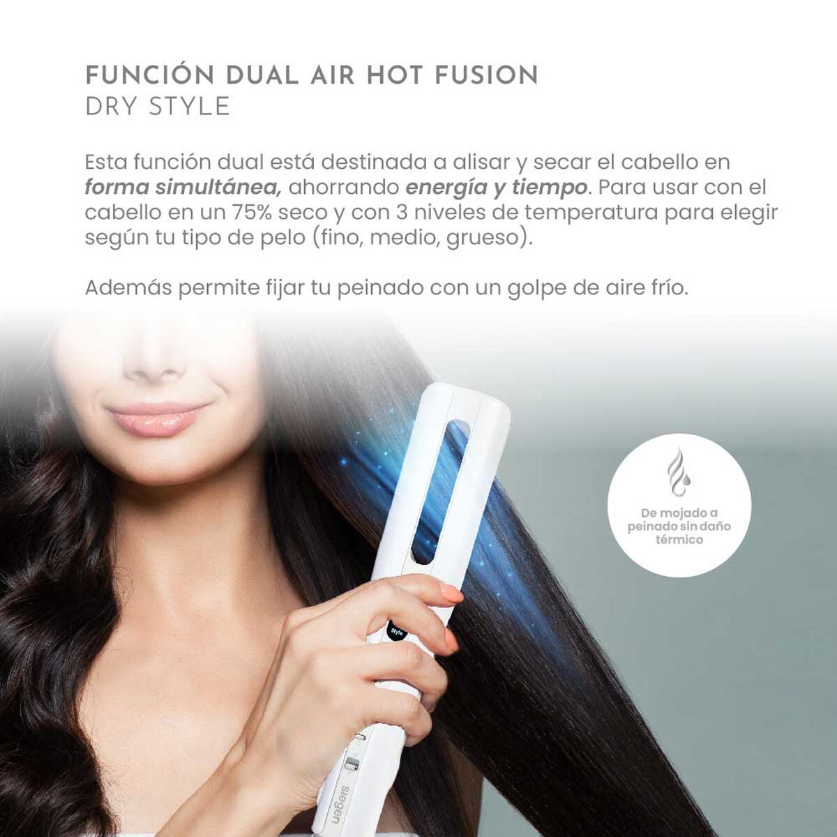 Alisador Secador Duo Airflow Styler 3 en 1 SG-B5000