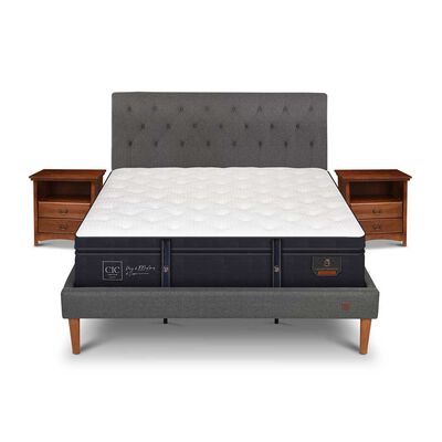 CIC Cama Europea CIC King Grand Premium + Respaldo + Veladores