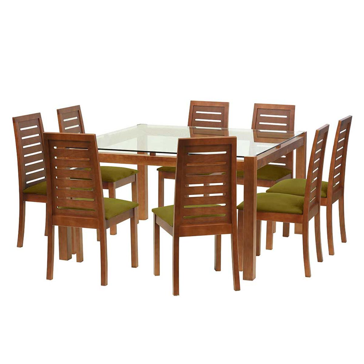 Juego de Comedor Latam Home Barcelona 8 Sillas Verde