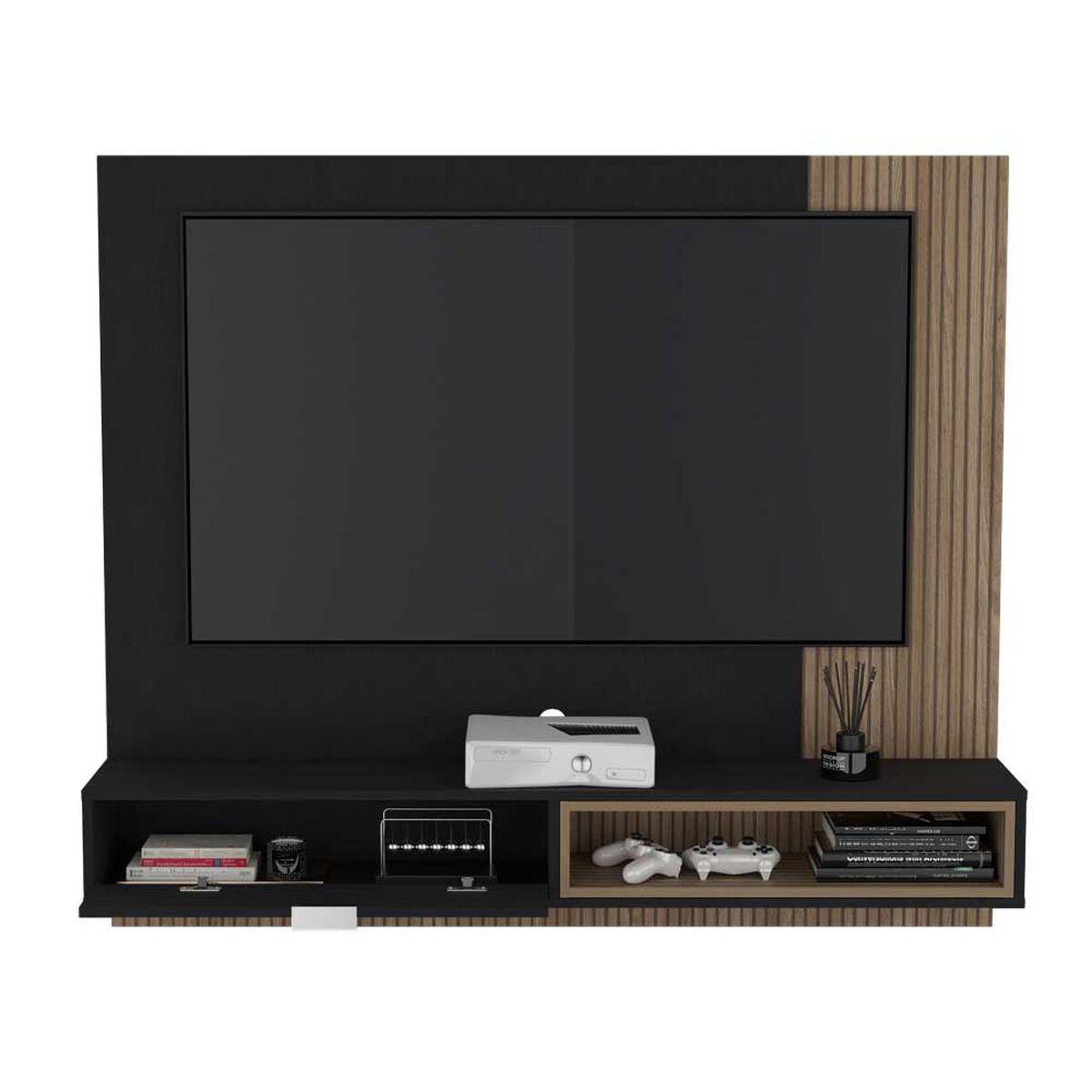 Panel TV TuHome Funes Hasta 59" Wengue