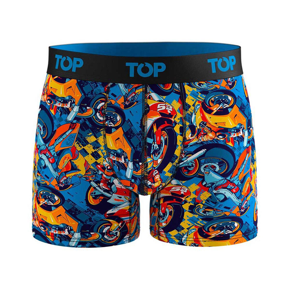 Pack 3 B&oacute;xer Medio Algod&oacute;n Motores Hombre Top