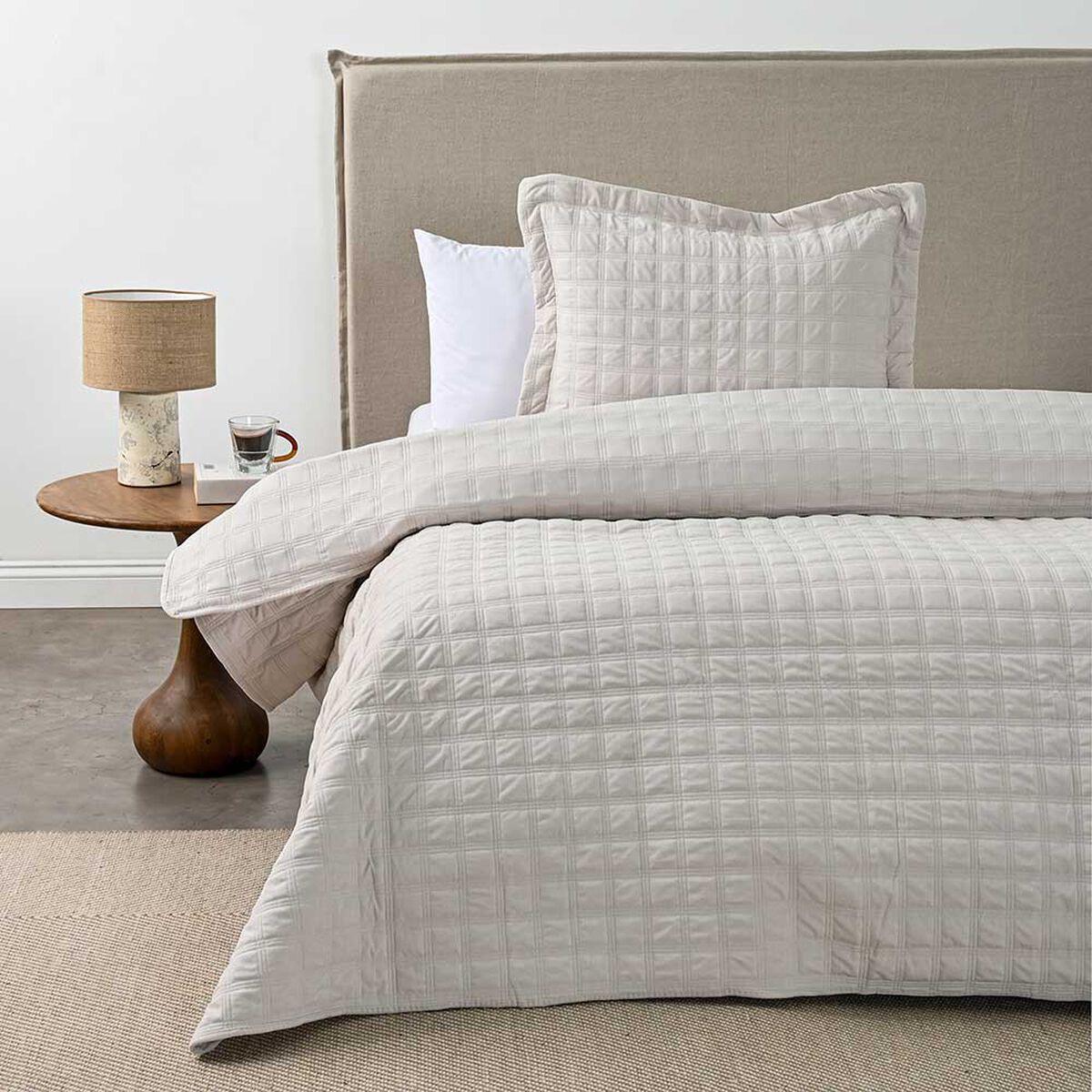 Quilt Cannon 1.5 Plazas Squares Sand
