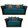 Juego de Living Elegant Detail Minesota Sofá 3 Cuerpos + Sofá 2 cuerpos + Sillón 1 Cuerpo Azul
