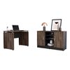 Combo Escritotio + Cajonera 2 Puertas TuHome Home Office Negro Soft-Co&ntilde;ac