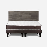 Cama Europea Rosen 2 Plazas New Ergo T + Respaldo Tabor Grafito