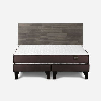 Imagen 1 del producto Cama Europea Rosen 2 Plazas New Ergo T + Respaldo Tabor Grafito