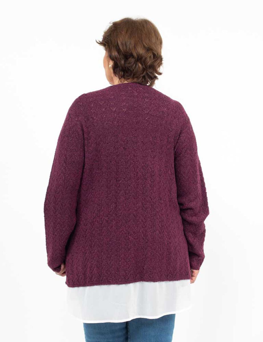 Sweater Con Aplique Botones Cuello Redondo Mujer Extralindas