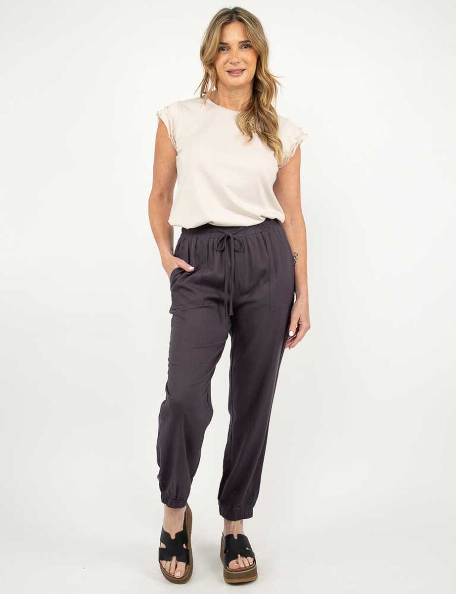 Pantalón Con Cintura Elasticada Mujer Portman Club