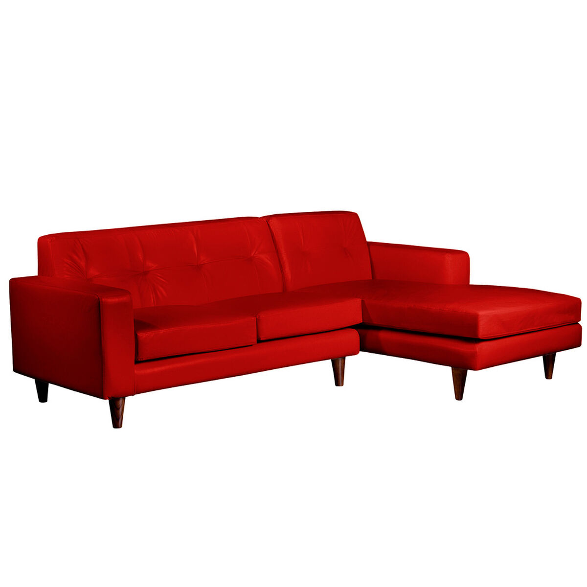 Sof&aacute; Seccional Derecho Latam Home Salerno 3 Cuerpos Rojo