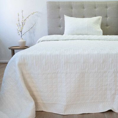 DORAL Quilt Doral 1,5 Plazas Viena Liso Blanco