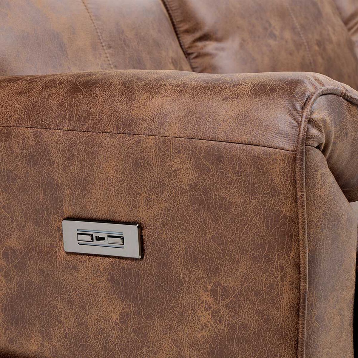 Sof&aacute; Reclinable Rosen Tolosa 3 Cuerpos Camel